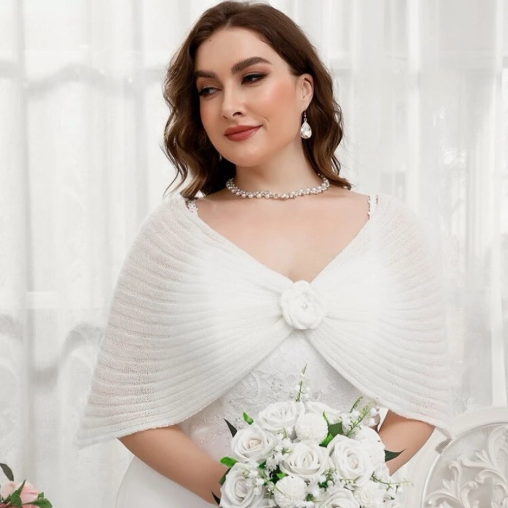 SHEIN Elegant‎ Cream Bridal Shawl 3X New